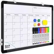 Small Monthly Calendar Dry Erase Whiteboard for Wall, 16in x 12in Magnetic Dr...