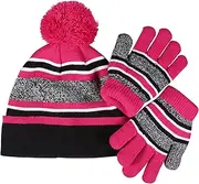 [Generic] Toddler Flat Bill Hat 2 Piece Boys' and Girls' Bonnet Gloves Set for Children's Winter Hat Set Set for Winter Warm Knitting Set for Autumn and Winter Caps for Boys