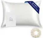 ALASKA BEAR Silk Pillowcase for Hair and Skin, Queen 20''x30'', White Ivory