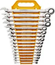 12 Pieces 9901D 12 Point Flex Head Ratcheting Combination Metric Wrench Set