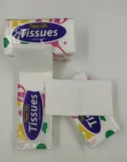 Pocket Tissue x 4 packs, super soft embossed sheets, 3 ply white tissues