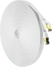 Cat 8 Ethernet Cable 20 FT, Outdoor&Indoor High Speed Heavy Duty Network LAN Internet Cable,SFTP Gold Plated RJ45 40Gbps 2000Mhz Patch Cord, for Modem/Router/Gaming,Faster Than Cat7/Cat6/Cat5-White
