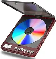 Portable CD Player with Built-in Speakers, Rechargeable CD Player with Double Headphone Jack, Anti-Skip CD Player Personal Compact CD Player for Car & Home & Travel