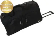 30" Melbourne Hardside Expandable Spinner Luggage Black Lightweight Travel Bag