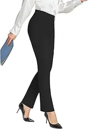[Amoy] Women's Dress Pants Straight Leg/Bootcut Stretch Work Pants Slacks Office Business Casual Golf Yoga 4 Pockets