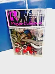 NOS Vogue Collection Red Heart Hair Accessories Millenium Corp NY Korea Kitschy