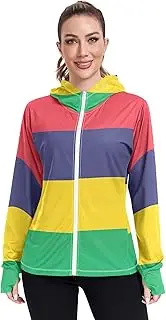 [GAIGEO] Womens Rash Guards Jacket Mauritius Flag Sun Shirts UV Rashguard Long Sleeve Tops UPF 50+ S