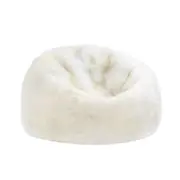 Auskin The Gulgong Sheepskin Long Wool Soft Bean Bag Home/Room Decor Ivory