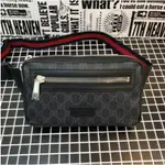 二手精品 GUCCI 21AW雙G LOGO 新款PVC防刮腰包