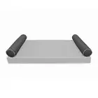 |COVER ONLY| STYLE 5 Twin Bolster Pillow Daybed Porch Swing Contrast Trim AD003