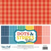 Echo Park Paper DOTS & STRIPES GINGHAM - SUMMER 12x12 Scrapbook Cardstock Kit