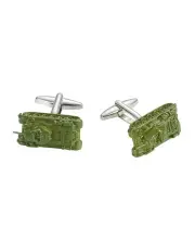 [Cudworth] Army Tank Cufflinks in Green
