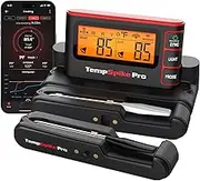 TempSpike Smart Wireless Meat Thermometer with App, WiFi and Bluetooth BBQ Grill Thermometer with High Precision, Waterproof and Heat Resistant Probes, Rechargeable Base with Display for