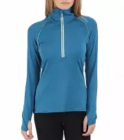 2XU Micro Thermal Long Sleeve Women's Running Top WR2172a (Rain Frost) Size XS