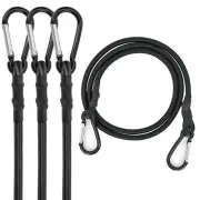 Bungee Cords with Carabiner Hooks 48 Inch - Black Bungee Cords Heavy Duty Out...