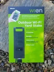 New WiOn Outdoor Wi-Fi Yard Stake Programmable Timer 3 outlets 6 ft cord 50053