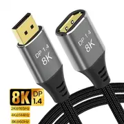 Nylon Braided DisplayPort Extension Cable v1.4 8K 60Hz