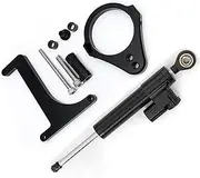 ZUXIM for Inokim, OX Sub13 Electric Scooter CNC Aluminum Stabilizer Steering Damper Mounting Kit Bracket Set Accessories Electric Scooters Damper Kit(Black Damper n Bracket C3)