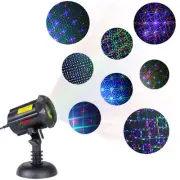 Motion 8 Patterns in 1 Red, Green, and Blue Outdoor Christmas Laser Lights Pr...