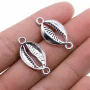 Free Ship 200 Pcs Antique Silver Conch Connectors 28x14MM C11042