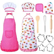 Kids Cooking and Baking Set Baking Kit Apron Dress up Chef Costume Kids