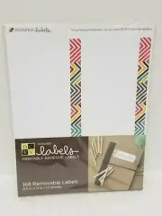 Printable Chevron Labels 168 count-12 sheets-8.5x11 inch-Jar Labels-Organization