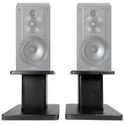 (2) 8” Black Bookshelf Speaker Stands For Sony SSCS5 Bookshelf Speakers