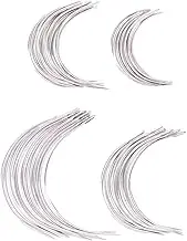 ARTSEWPLY 200Pcs C Type Curved Needles Eye Needles for Hand Sewing for Tailoring Crafts and Jewelry Display Projects