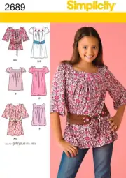 Simplicity Sewing Pattern 2689 Girls Plus Dress Tunic and Belt Size 8 1/2-16 1/2