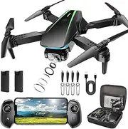 Oddire Mini Drone with Camera - 1080P Foldable Drone with Stable Hover, Gravity Control, Trajectory Flight,One Key Take Off/Land, 3D Flip, Drones for Adults with 2 Batteries, Carrying Case, Propellers