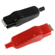 Sheathed Crocodile Clips 20A Pack of 2 for DIY Electronics Projects