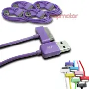 4 USB SYNC DATA POWER CHARGER CABLE DOCK CONNECTOR APPLE IPAD IPHONE IPOD PURPLE