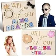 Threehoney 2 Pcs Wedding Flower Girl Ring Bearer Puzzle Invitation Will You Be Our Flower Girl Proposal Gifts Will You Be Our Ring Bearer Gifts Proposal Puzzle Decors Wedding Invitation Ideas