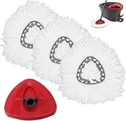Mop Head Replacement Compatible with Ocedar Spin Mop 1 Tank System, 4 Pack Triangle Floor Scrubber Mop Replace Head Base Fit for Ocedar EasyWring Microfiber Spin Mop, for Kitchen Bathroom (Mop Sets)