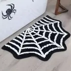 Spider Web Bath Absorbent Mat Halloween Bats Coffins Mat Pumpkins Rugs Bedroom