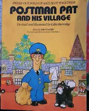 Vintage Paper Village Set Postman Pat Printed In Spain