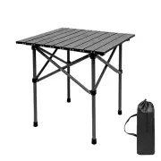 Compact Camping Table Folding Camp Side Table Portable Roll up Aluminum Table wi