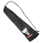 Soft Badminton Racquet Cover Bag Velvet Lining with Drawstring, Black