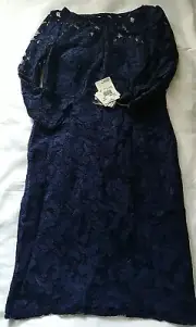 NWT Aidan by Aidan Mattox Size 4 Blue Lace Cocktail Dress