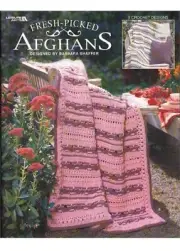 Crochet Leisure Arts Fresh Picked Afghans Patterns Book 5 Projects #3585 USA New