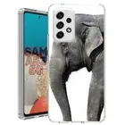 For Samsung Galaxy A23 5g A52 A53 TPU Case Cover+Glass(Elephant Walk)