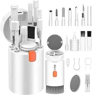VICHYIE 20 in 1 Multifunctional Cleaner Kit for Electronic Devices, Keyboard Cleaning Brush, Headphones Cleaner Kit for AirPods, Multi-Tool for Cleaning Computer, Earbuds, Camera, Phone (White)