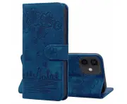 YMG iPhone 12 Mini Case Leather Wallet - RFID 3 Card Slots & Cash Pocket Only for iPhone 12 Mini - Dark Blue