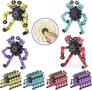 GLLBTPT 20Pcs Fidget Spinners Fingertip Gyros,DIY Deformable Robot Funny Sensory Fidget Toys,Stress Relief Creative Transformable Fingertip Gyro for Adults Kids Christmas Birthday Party