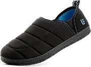 [LongBay] Mens Outdoor Slippers Two Tone Memory Foam Slip On Indoor House Shoes Loafers