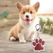 Personalized Engraved Metal Dog Paw Name, ID Tag, QR Code Powered By ScanKeep