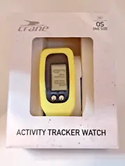 NIB Crane Activity Tracker OS Women's Yellow Watch Steps Distance, Calories