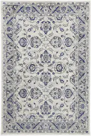 Delicate Cassandra In Blue & Ivory Rug