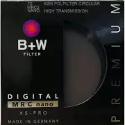 B+W CPL 49mm_82mm KSM Digital XS-PRO MRC Nano Haze Filter Polarizer/Polarizing