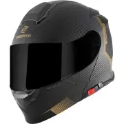H271 Wayke Matt Black Brown Modular Helmet